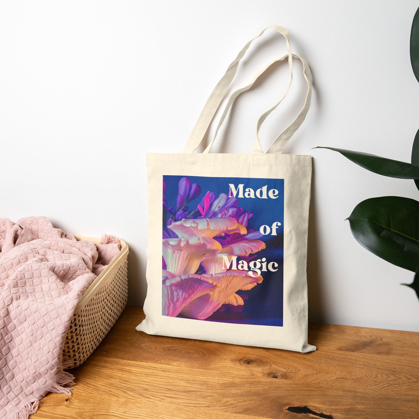 Made of Magic Mushroom Tote Bag – Inspirational Canvas Tote