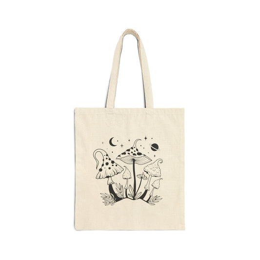 Cosmic Mushroom Tote Bag | Stars, Planets & Everyday Magic